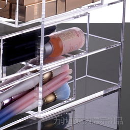 透明亞克力四格首飾收納盒多層長(zhǎng)方形化妝品抽屜盒子多功能收納 ,深圳市龍崗區(qū)力馳亞克力展示制品廠